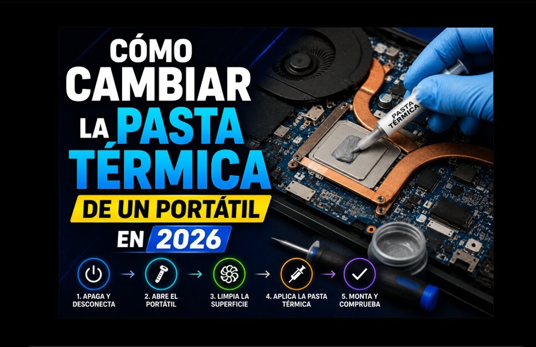 Cómo cambiar la pasta térmica de un portátil en 2026: guía paso a paso