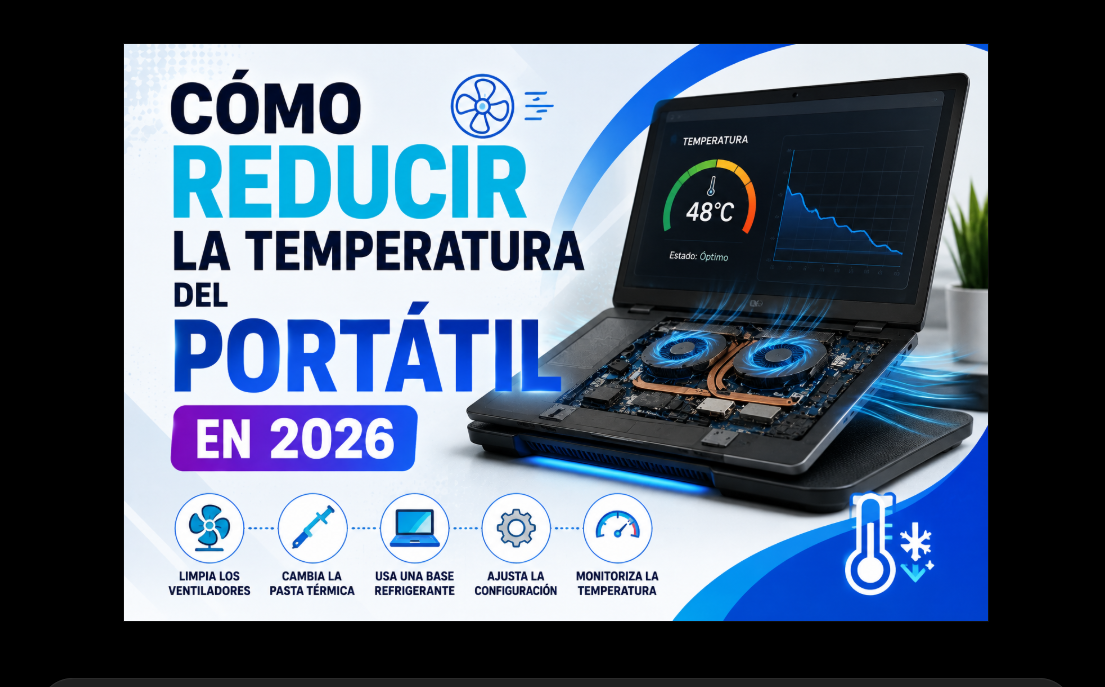 Cómo reducir la temperatura del portátil en 2026: guía práctica