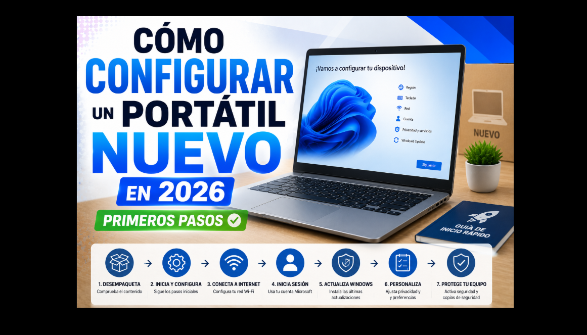 Cómo configurar un portátil nuevo en 2026: primeros pasos