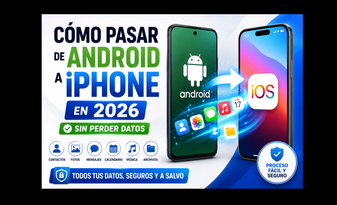 Cómo pasar de Android a iPhone en 2026 sin perder tus datos