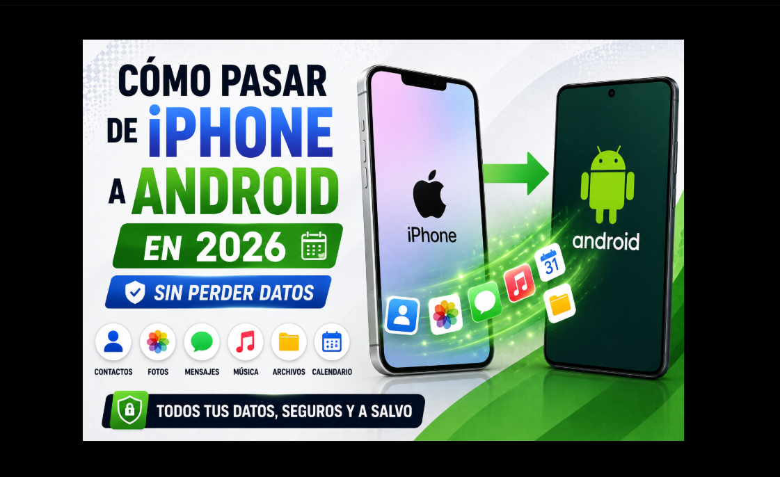 Cómo pasar de iPhone a Android en 2026 sin perder tus datos