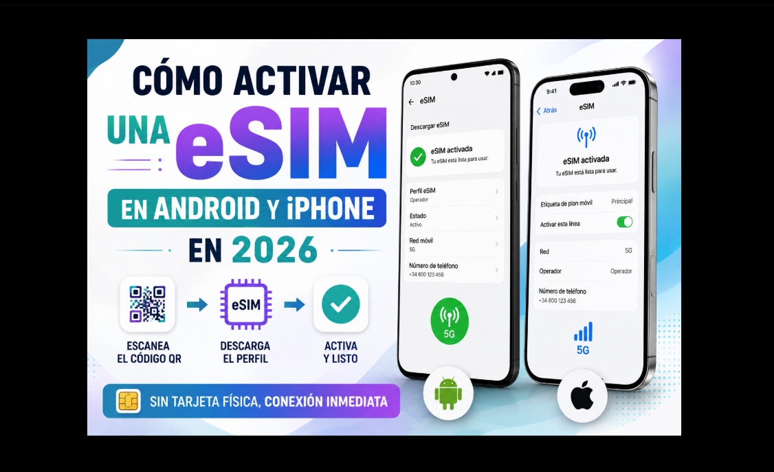 Cómo activar una eSIM en Android y iPhone en 2026