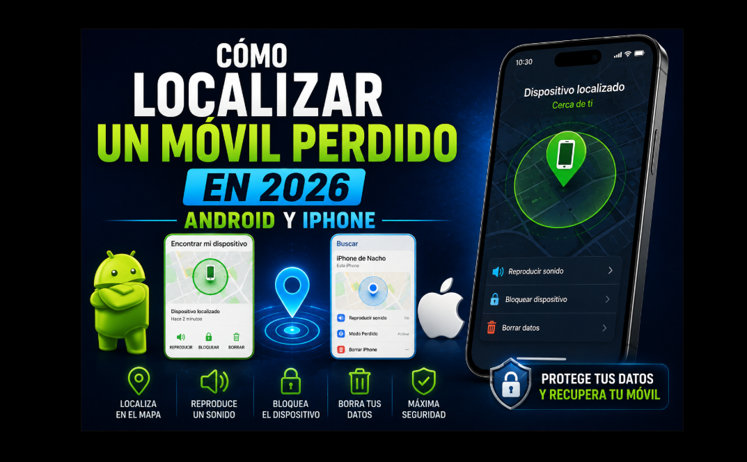Cómo localizar un móvil perdido en 2026: Android y iPhone