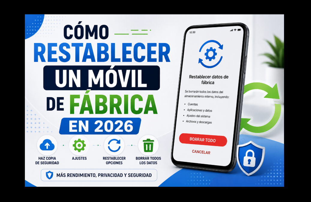 Cómo restablecer un móvil de fábrica en 2026 sin perder datos importantes