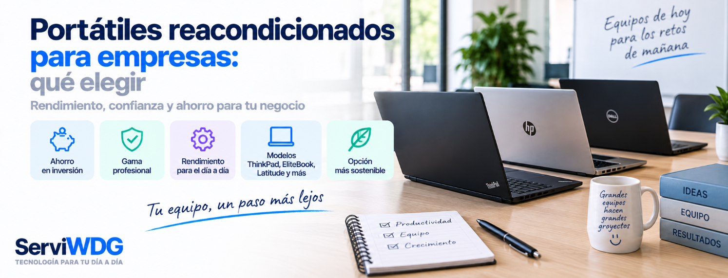 Portátil reacondicionado para empresas: ventajas y qué modelos elegir en 2026