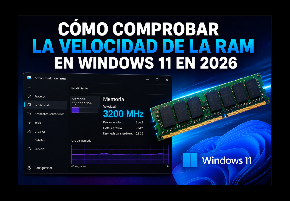 Cómo comprobar la velocidad de la RAM en Windows 11 en 2026