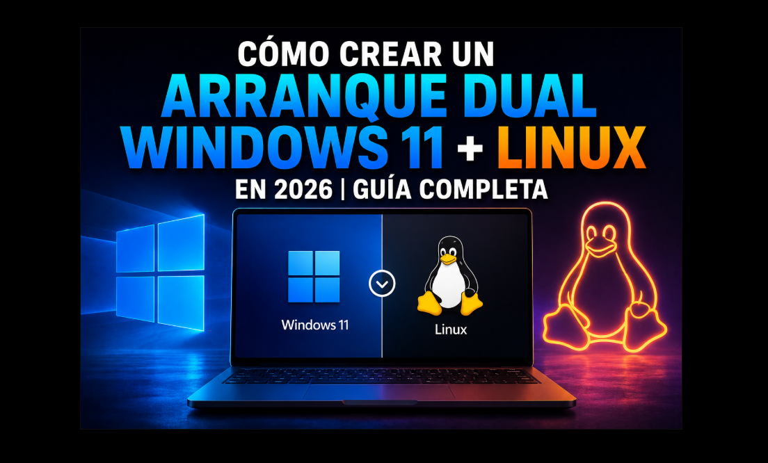 Cómo crear un arranque dual Windows 11 + Linux en 2026: guía completa paso a paso